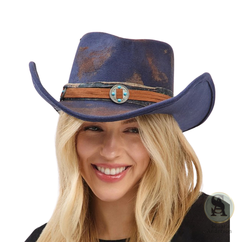Vintage Navy Cowboy Hat