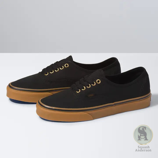 Black Rubber Low-Top Sneakers
