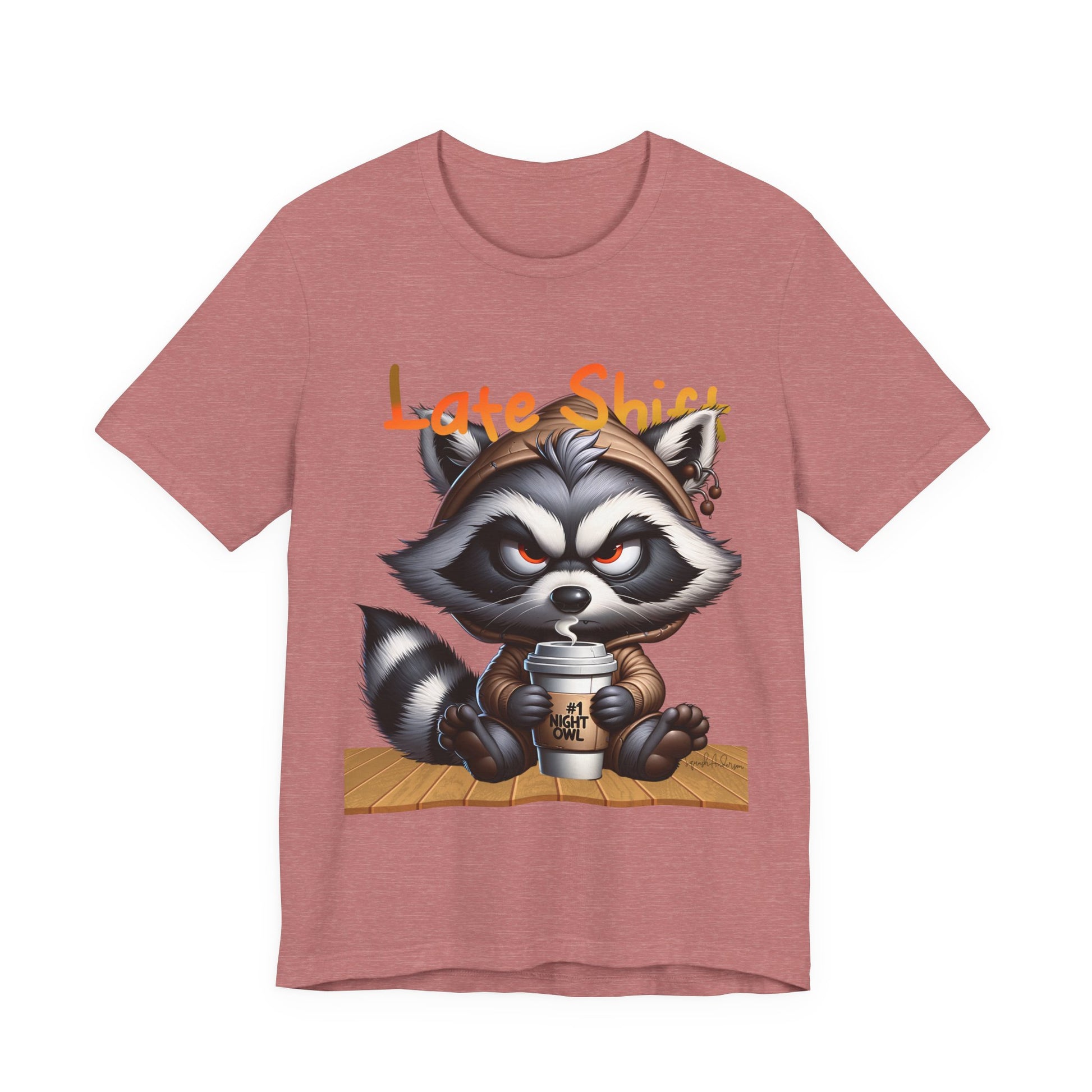 Grumpy Raccoon Unisex Jersey Short Sleeve Tee image 2