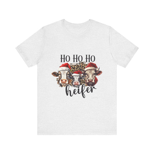 Ho Ho Ho Heifer Unisex Jersey Short Sleeve Tee image 0