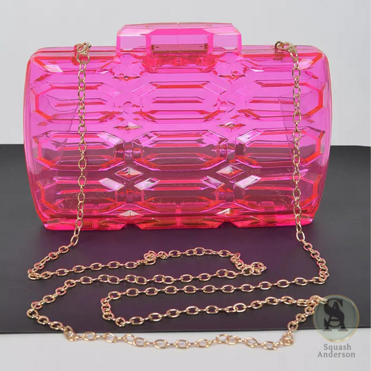 Neon Glow Acrylic Clutch
