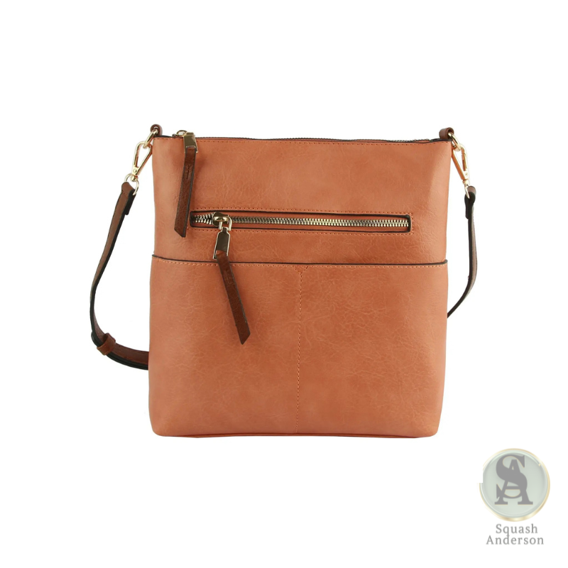 Elina Zipper Front Crossbody Bag