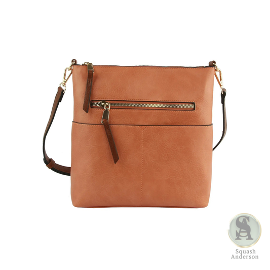 Elina Zipper Front Crossbody Bag