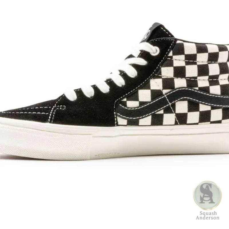 Vans Skate Grosso Mid Checkerboard Black and Marshmallow Shoe