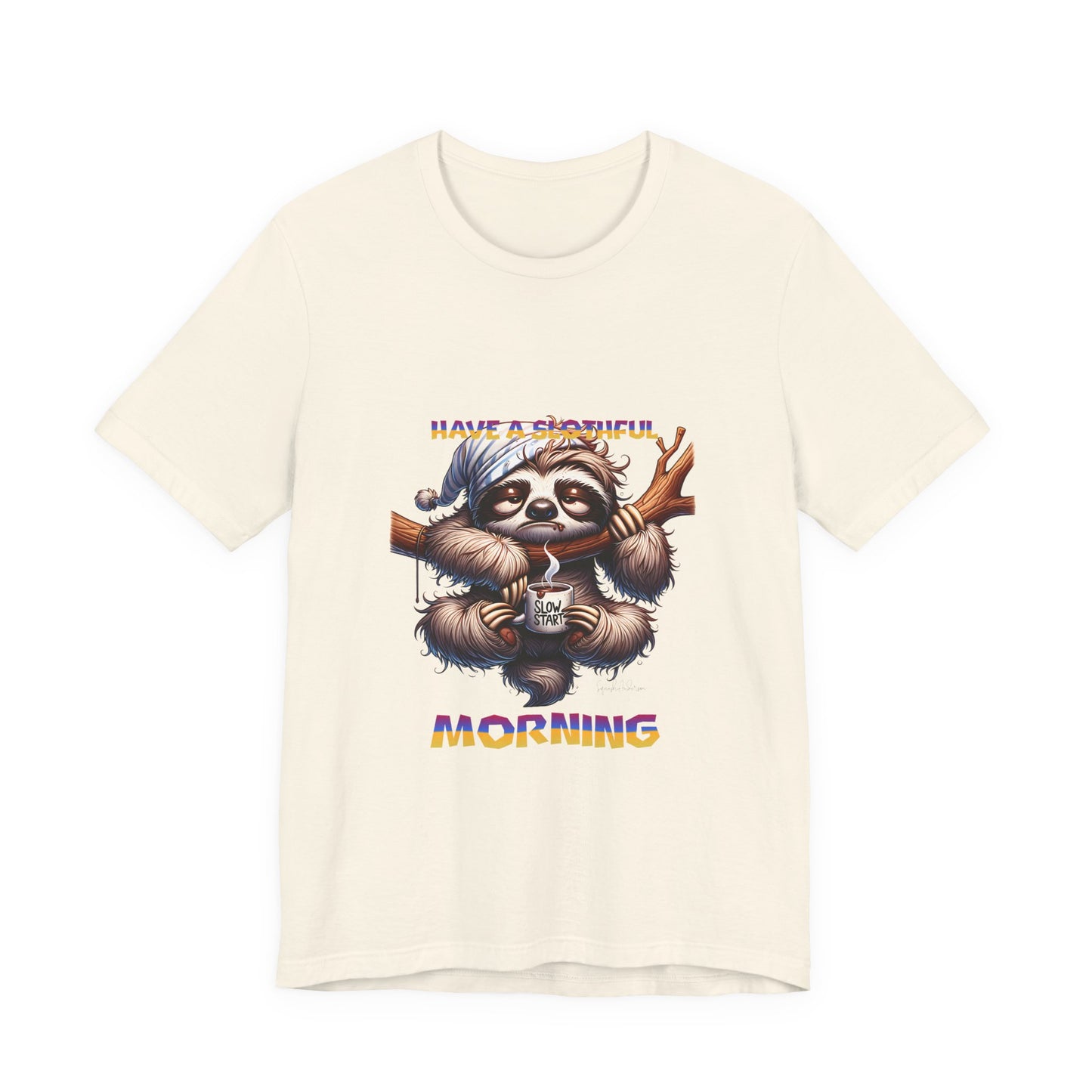 Hanging Sloth Unisex Jersey Short Sleeve Tee image 6