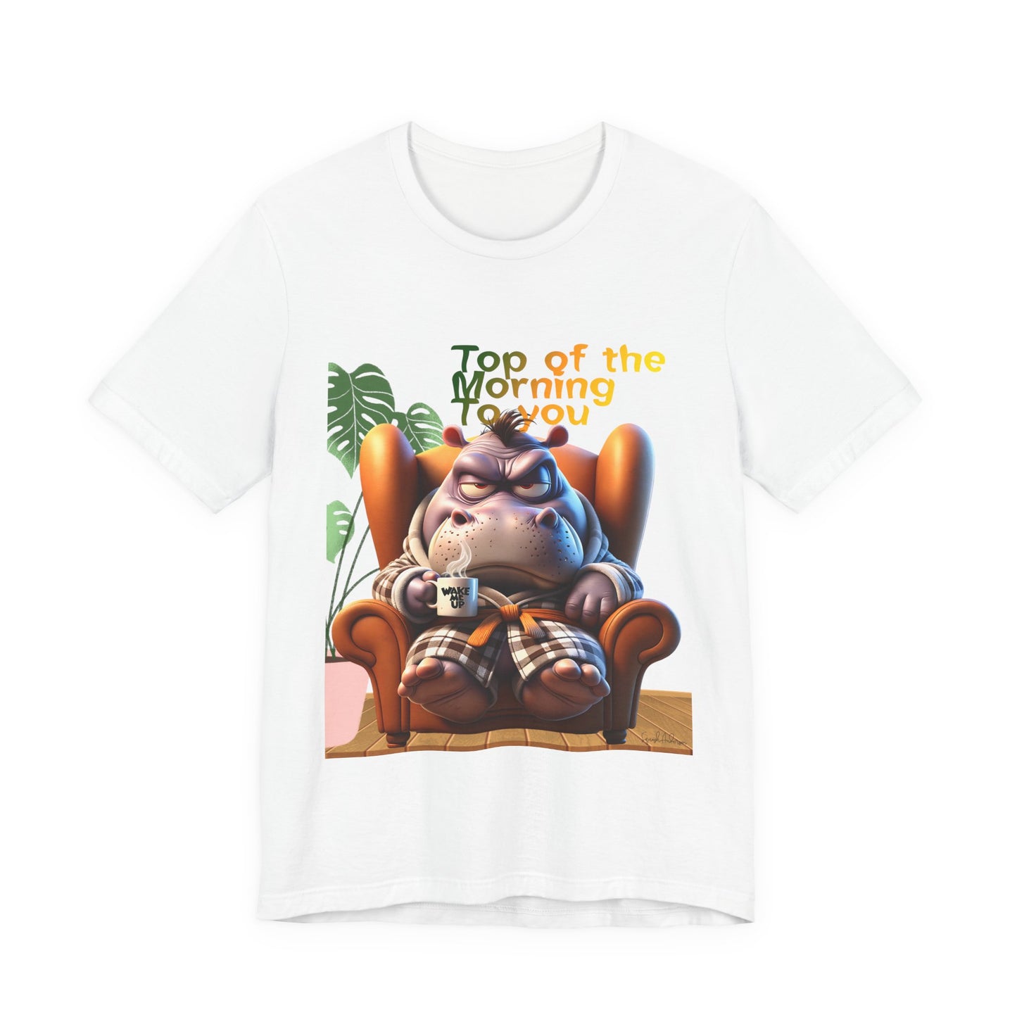 Grumpy Hippo Unisex Jersey Short Sleeve Tee image 2