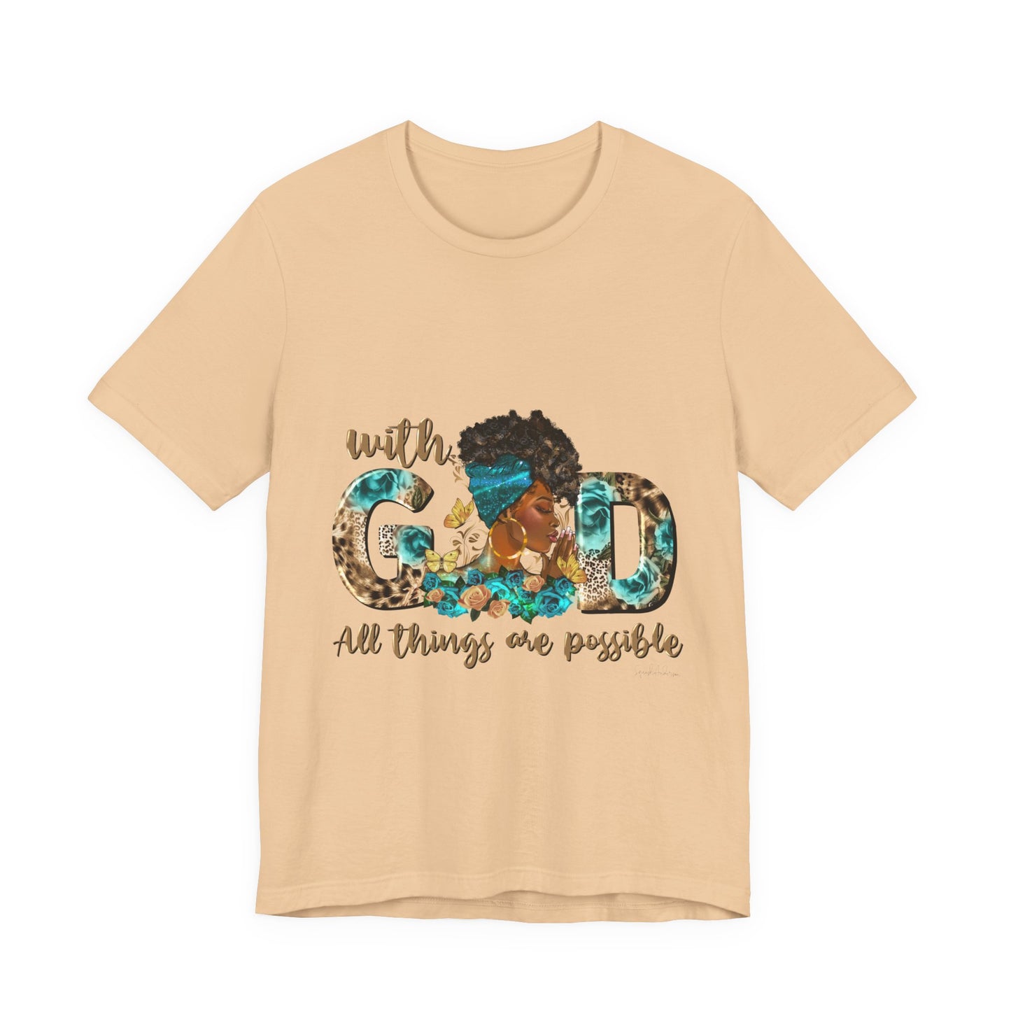 With God All things are possible Unisex Jersey Short Sleeve Tee image 14
