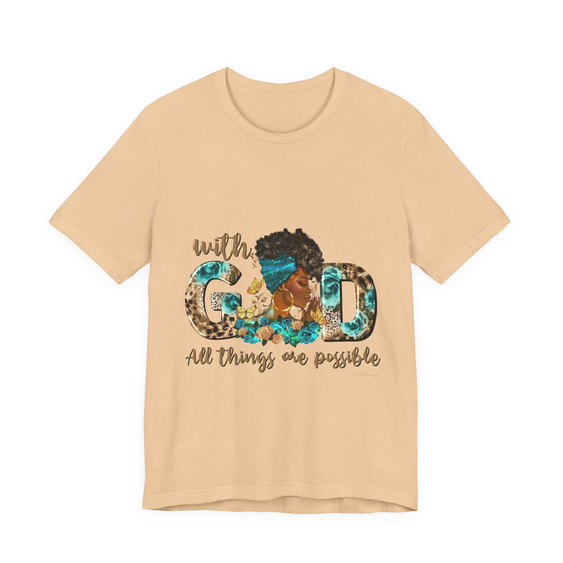 With God All things are possible Unisex Jersey Short Sleeve Tee image 14