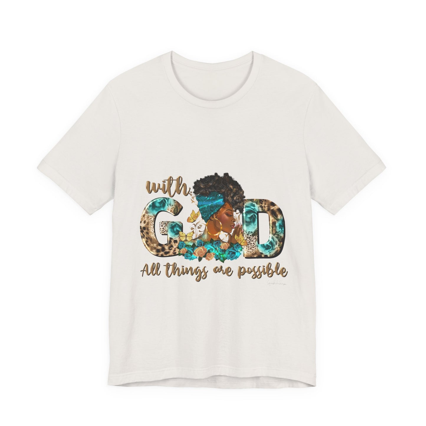 With God All things are possible Unisex Jersey Short Sleeve Tee image 10