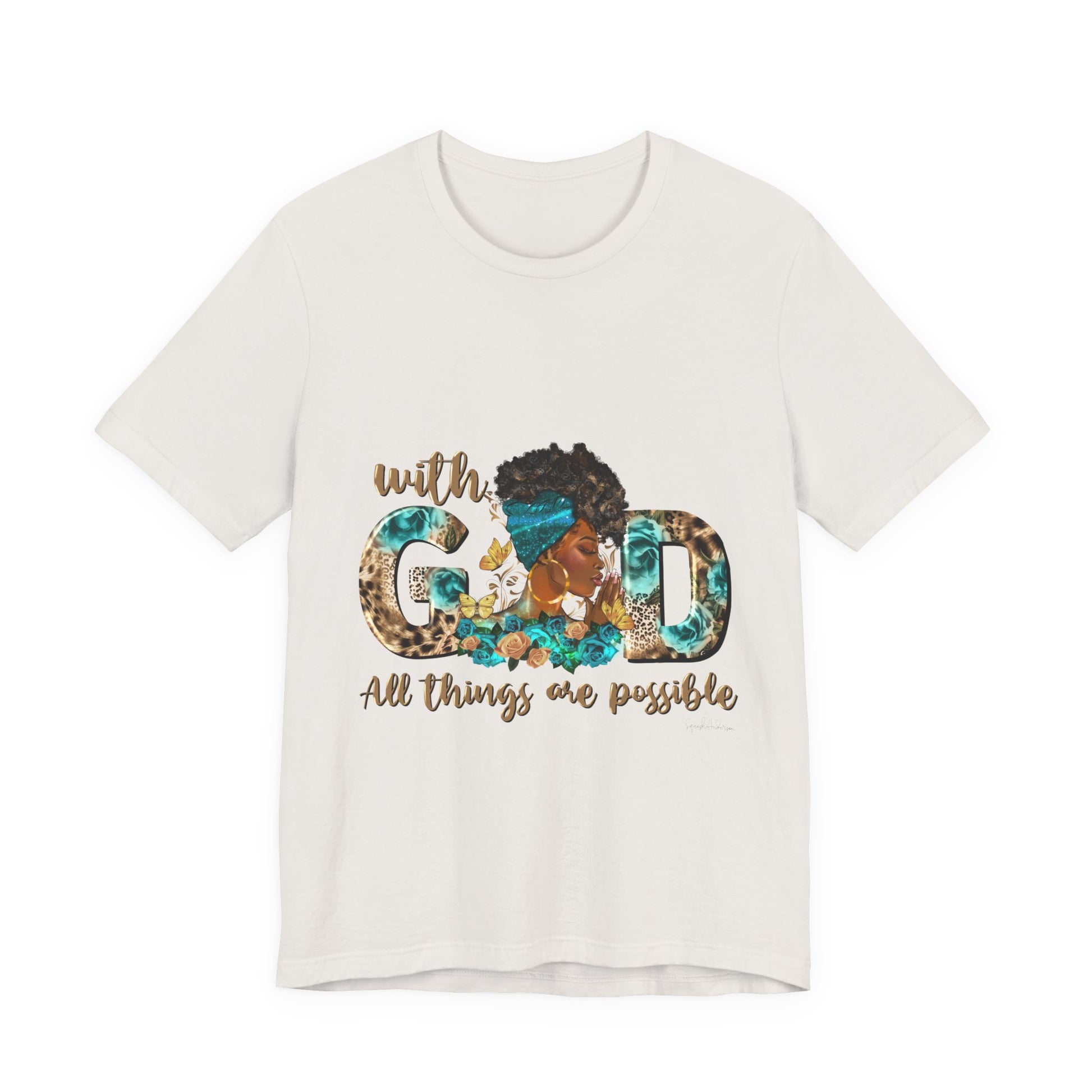 With God All things are possible Unisex Jersey Short Sleeve Tee image 10