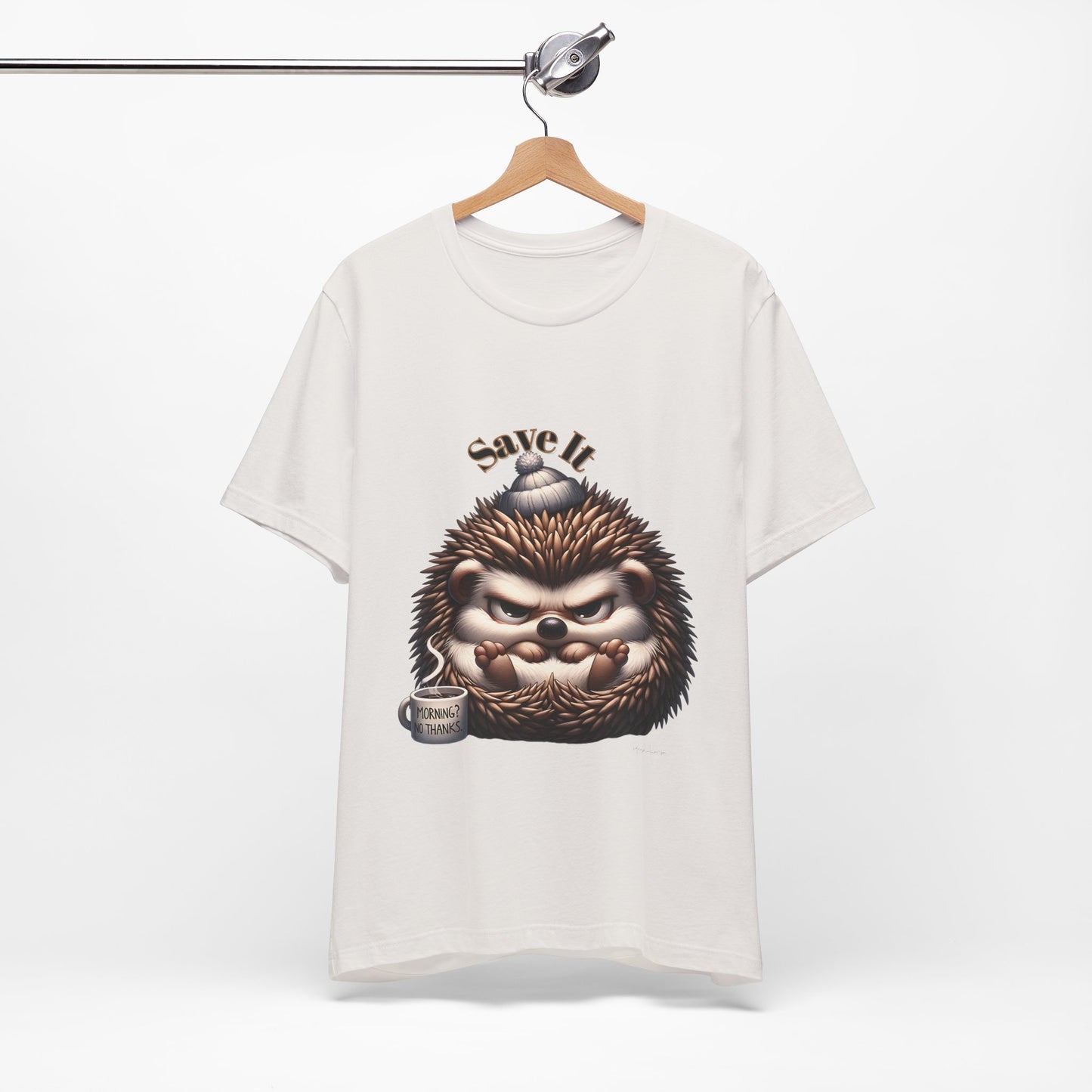 Grumpy Hedgehog Unisex Jersey Short Sleeve Tee image 5