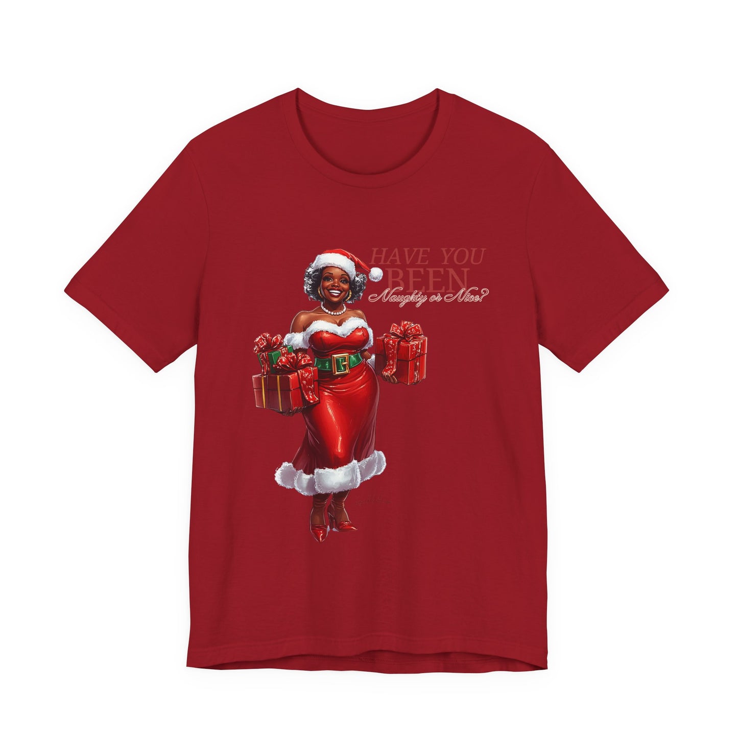 Mrs Claus Naughty or Nice Unisex Jersey Short Sleeve Tee image 14