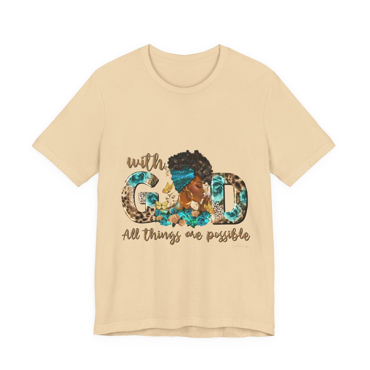 With God All things are possible Unisex Jersey Short Sleeve Tee image 6