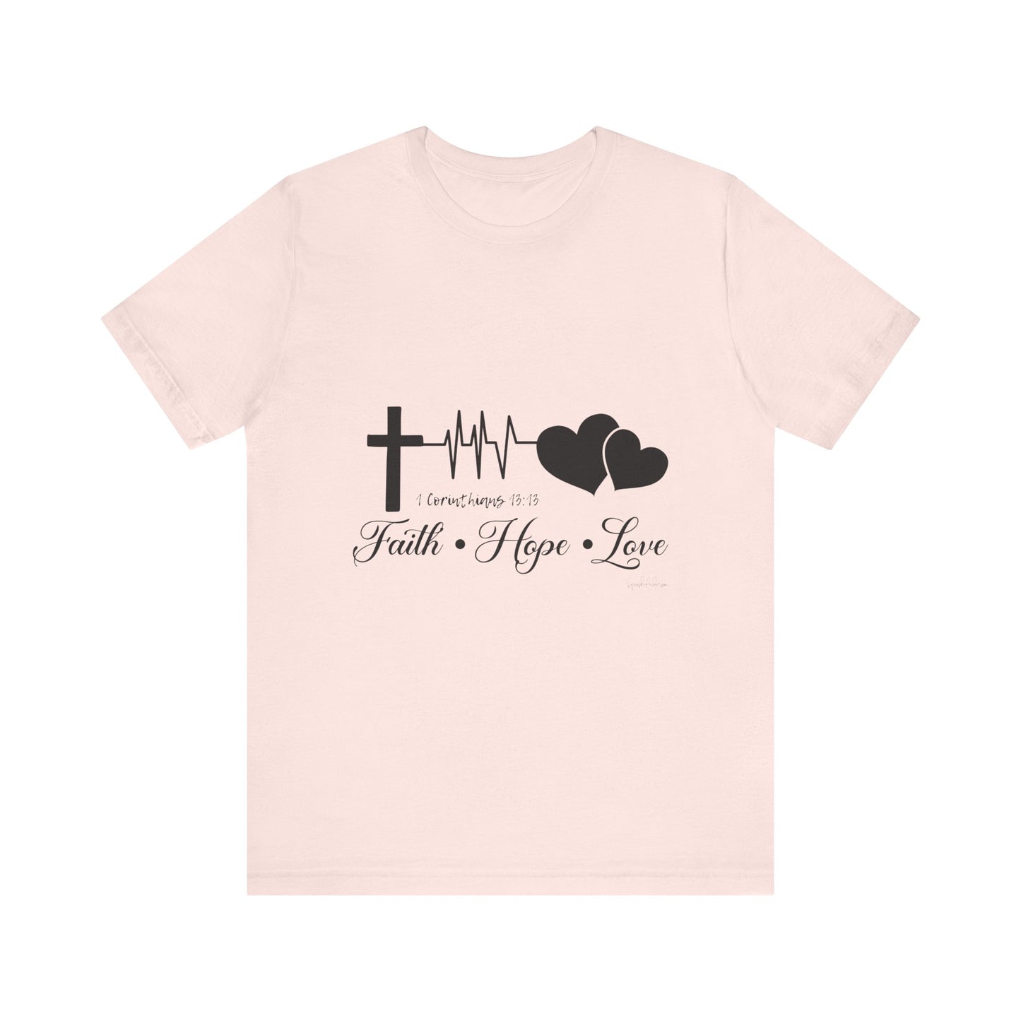 Faith Hope Love Unisex Jersey Short Sleeve Tee image 4