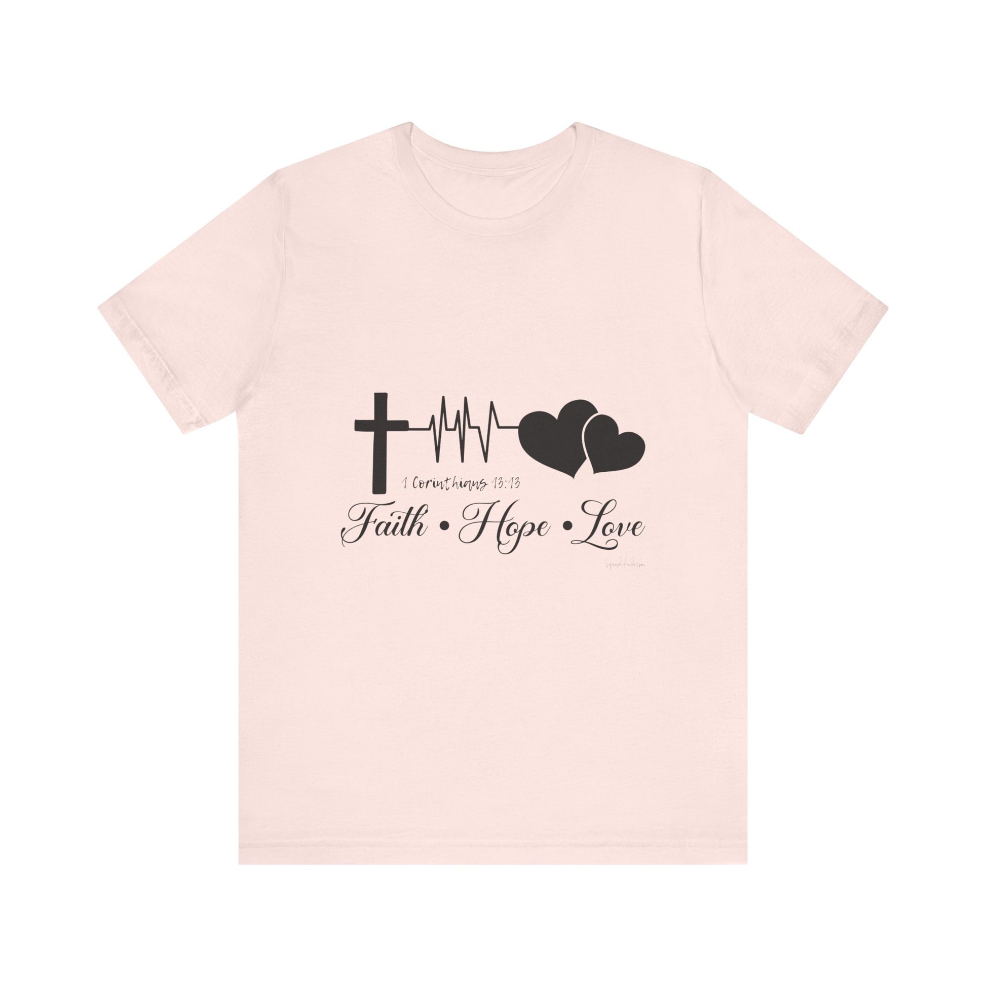 Faith Hope Love Unisex Jersey Short Sleeve Tee image 4
