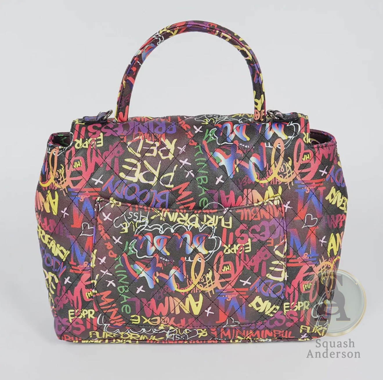 Off the wall Multi Graffiti Clutch