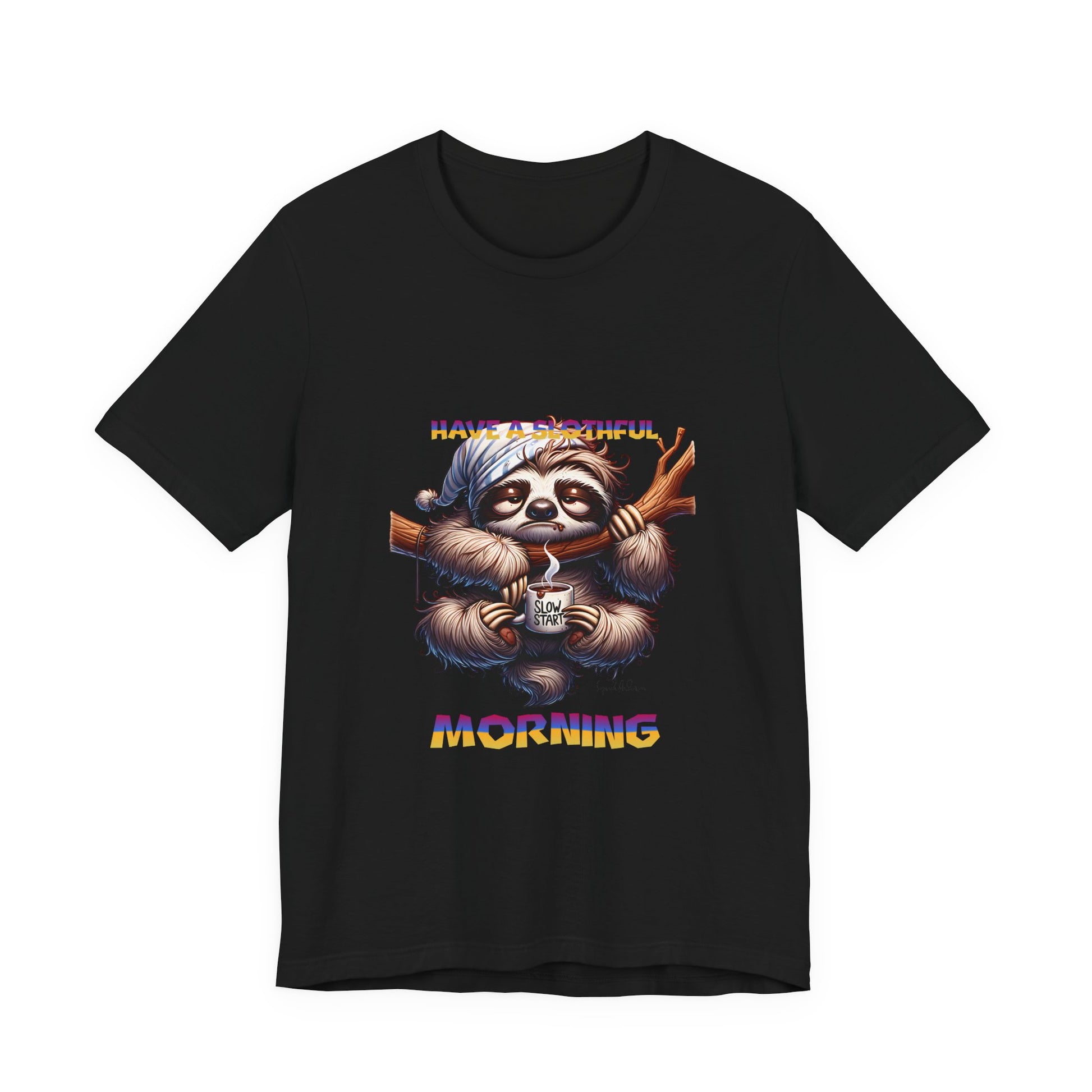 Hanging Sloth Unisex Jersey Short Sleeve Tee image 2