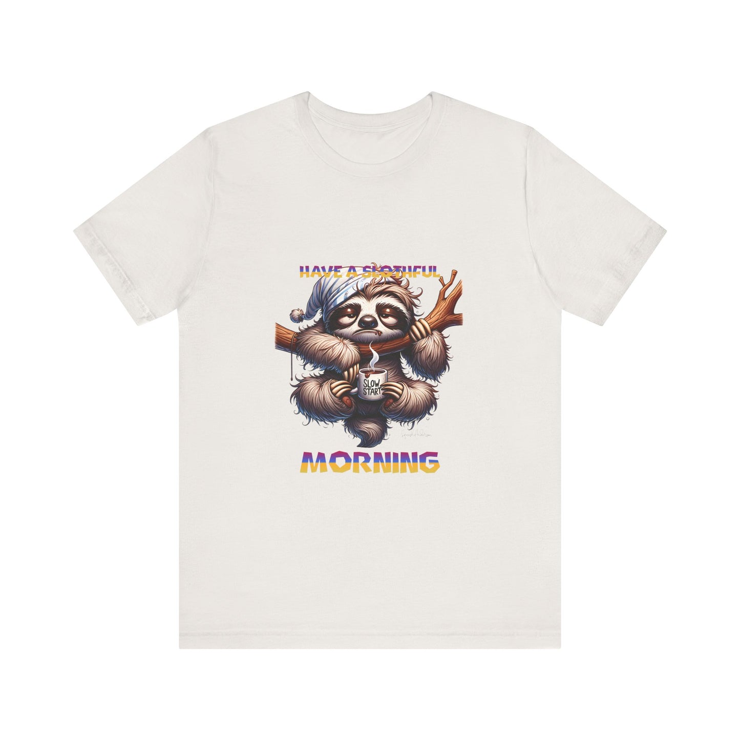 Hanging Sloth Unisex Jersey Short Sleeve Tee image 8