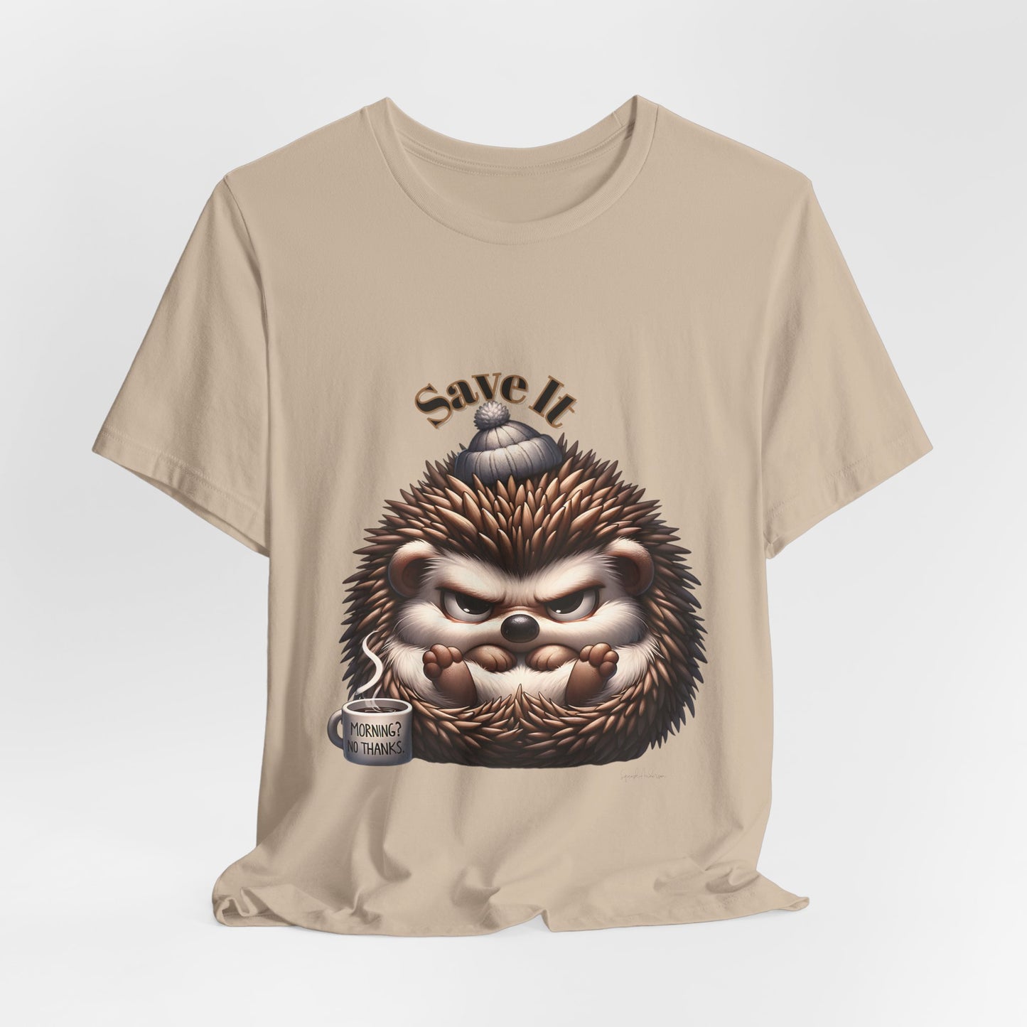 Grumpy Hedgehog Unisex Jersey Short Sleeve Tee image 9