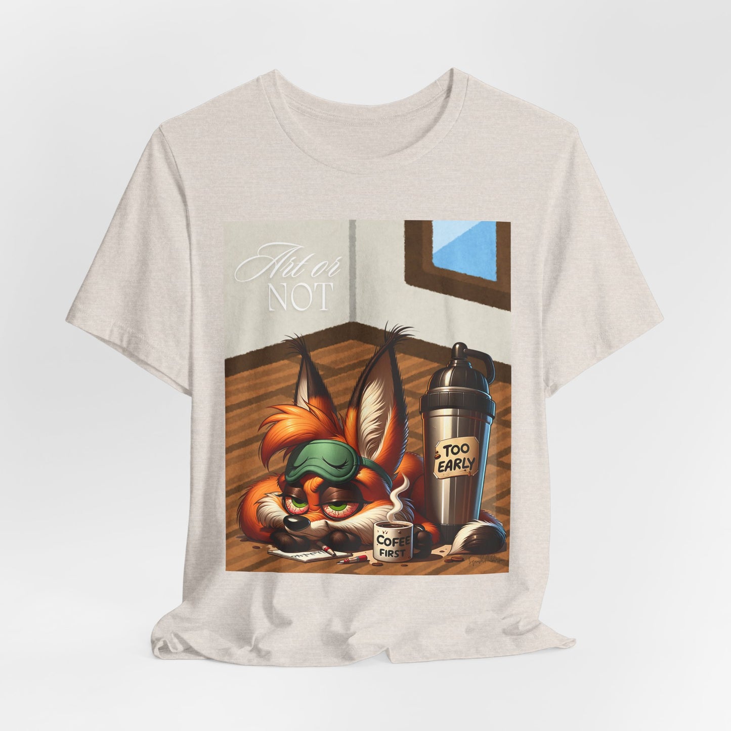 Sleepy Fox Unisex Jersey Short Sleeve Tee image 9