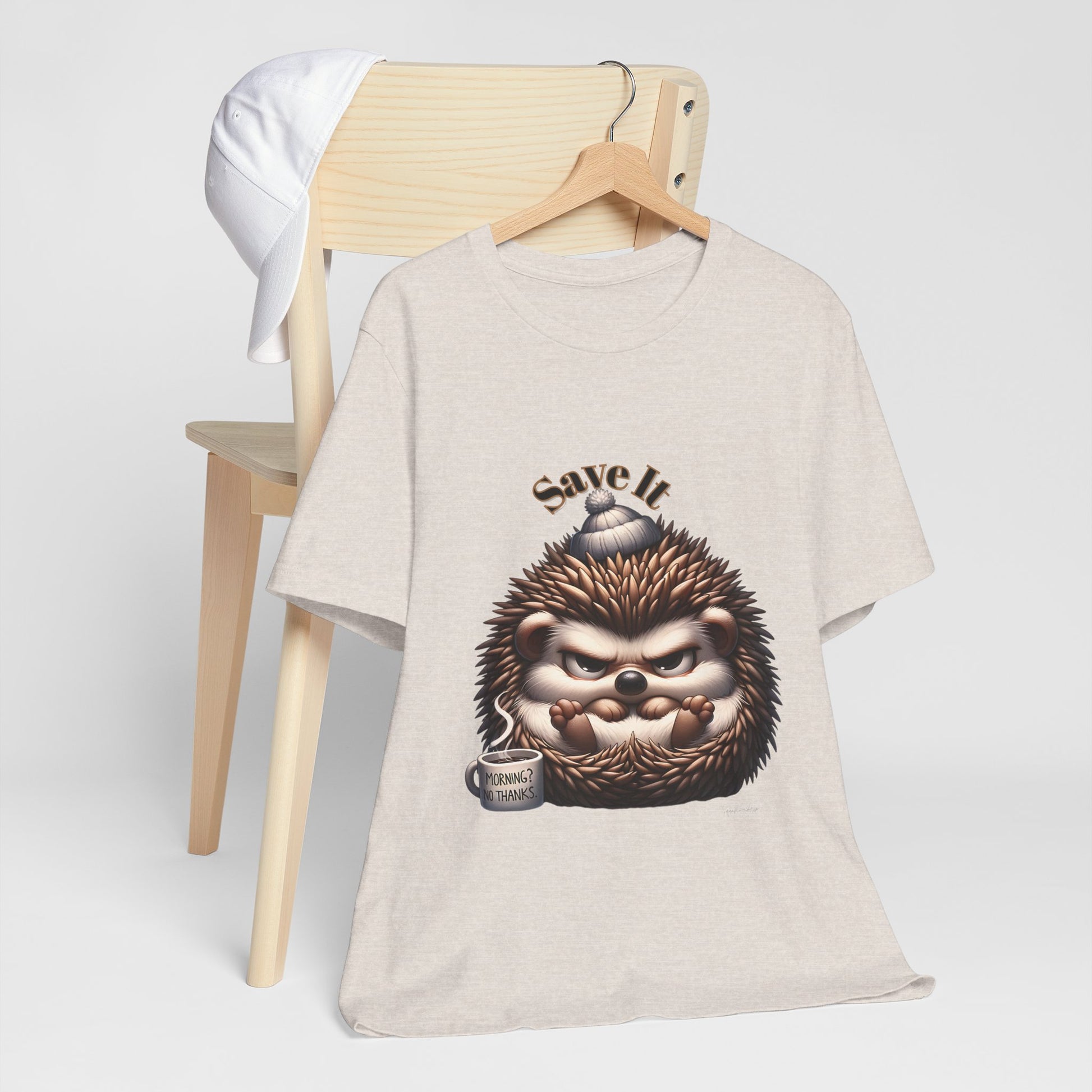 Grumpy Hedgehog Unisex Jersey Short Sleeve Tee image 7