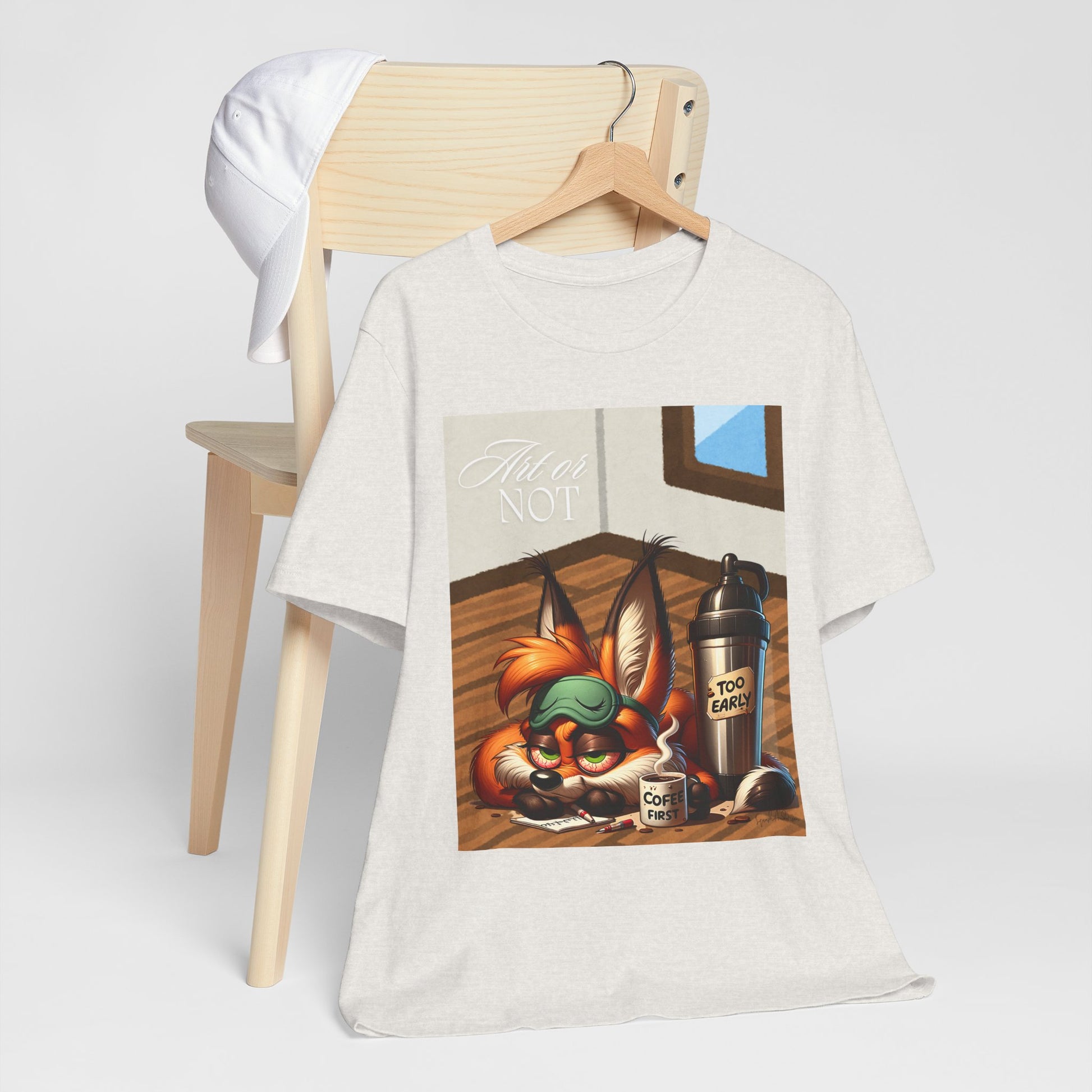 Sleepy Fox Unisex Jersey Short Sleeve Tee image 1