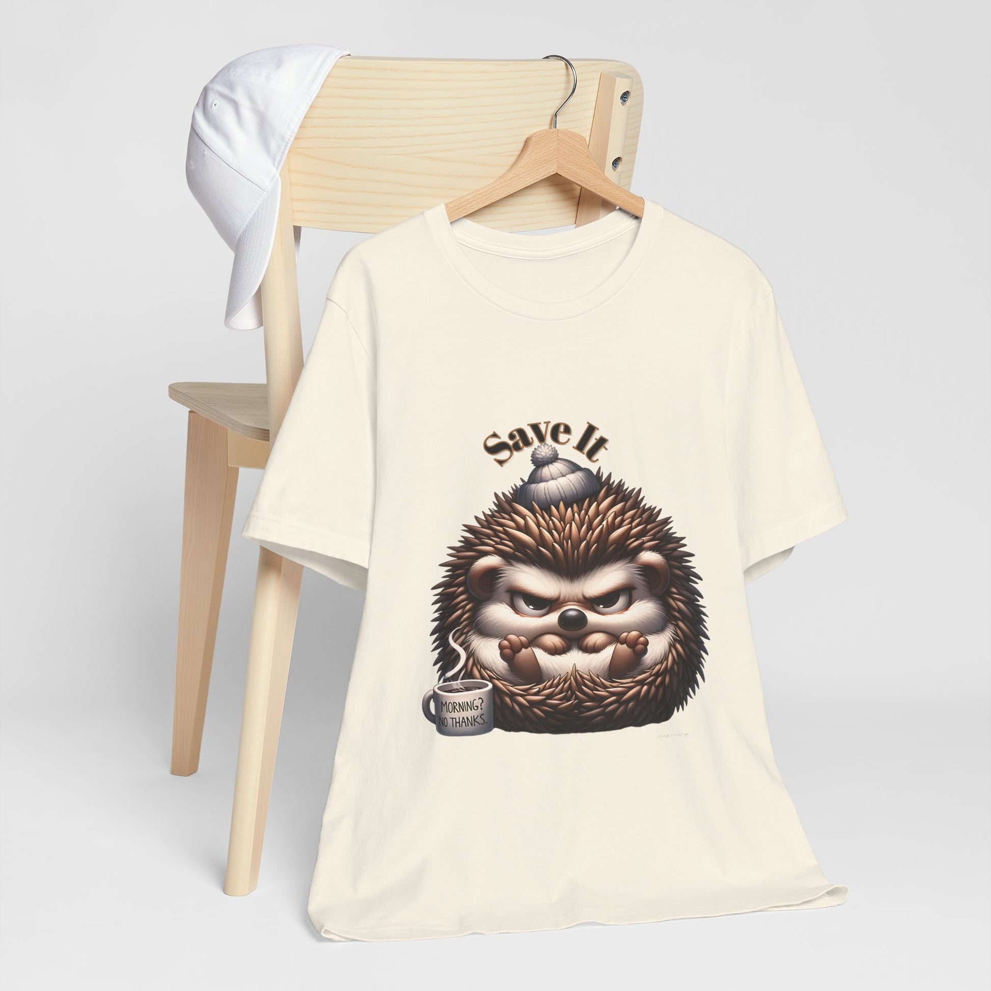Grumpy Hedgehog Unisex Jersey Short Sleeve Tee image 1