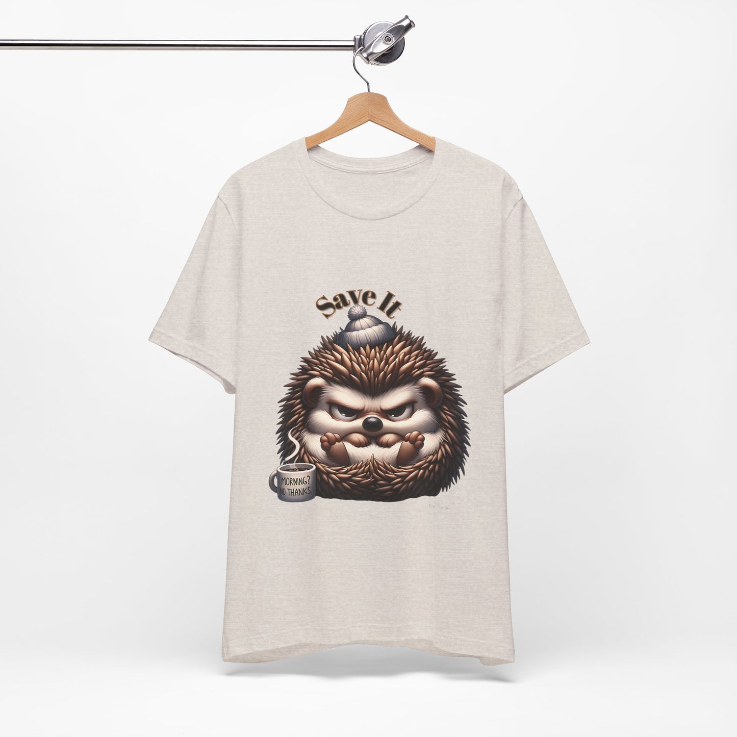 Grumpy Hedgehog Unisex Jersey Short Sleeve Tee image 8