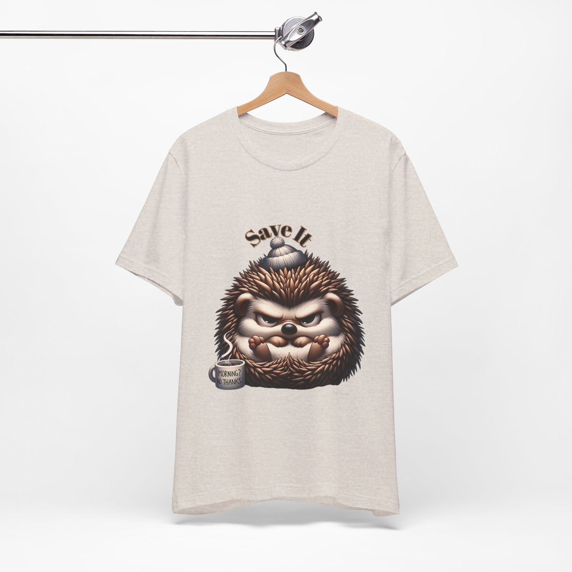 Grumpy Hedgehog Unisex Jersey Short Sleeve Tee image 8