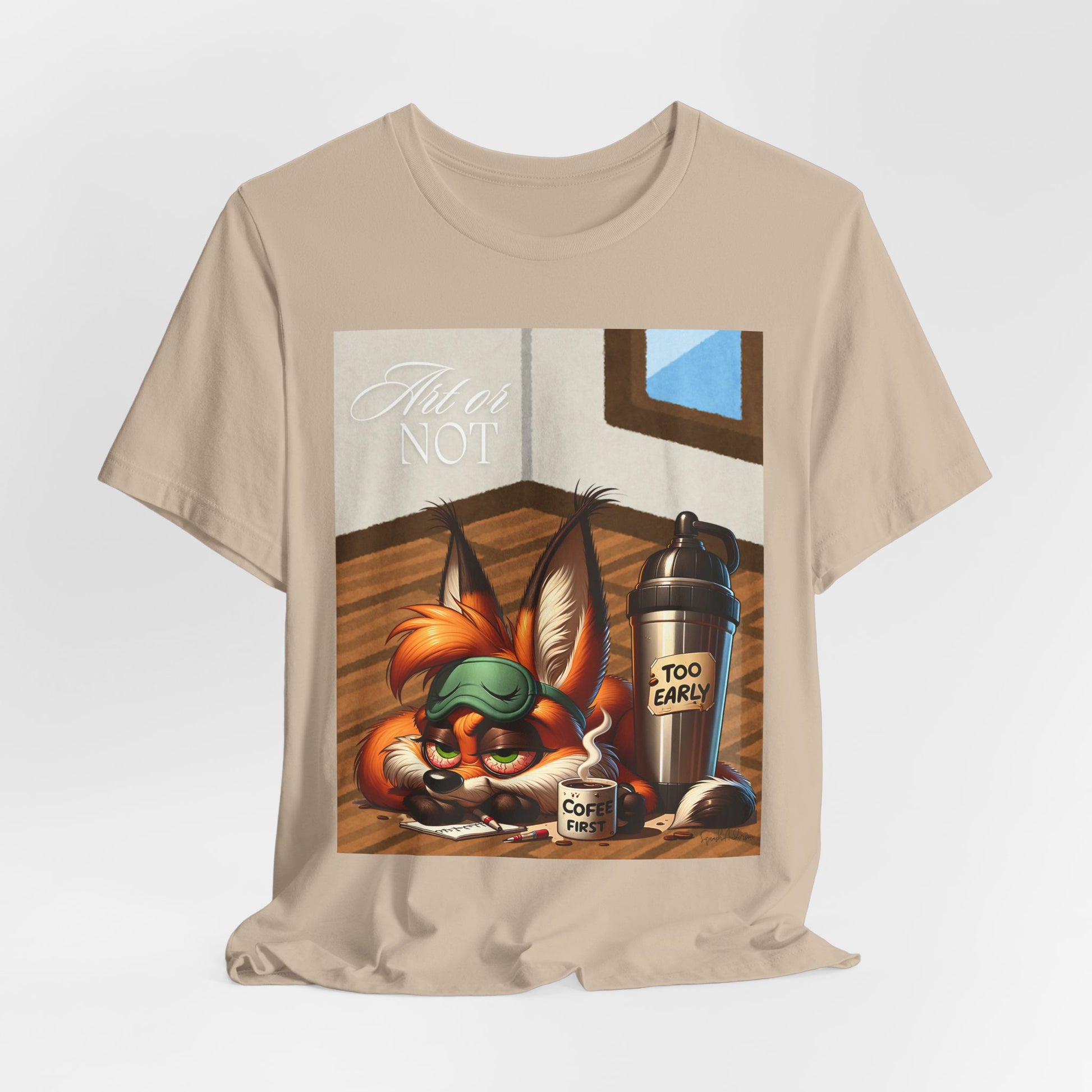 Sleepy Fox Unisex Jersey Short Sleeve Tee image 11