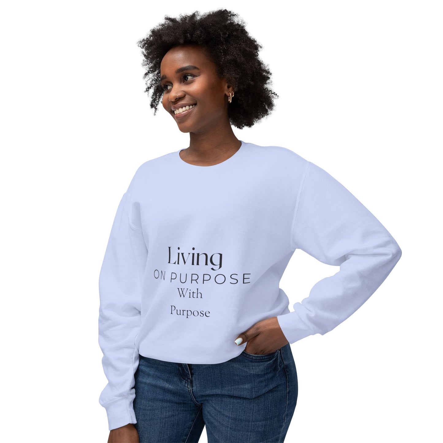 Living On Purpose Unisex Lightweight Crewneck Sweatshirt image 14