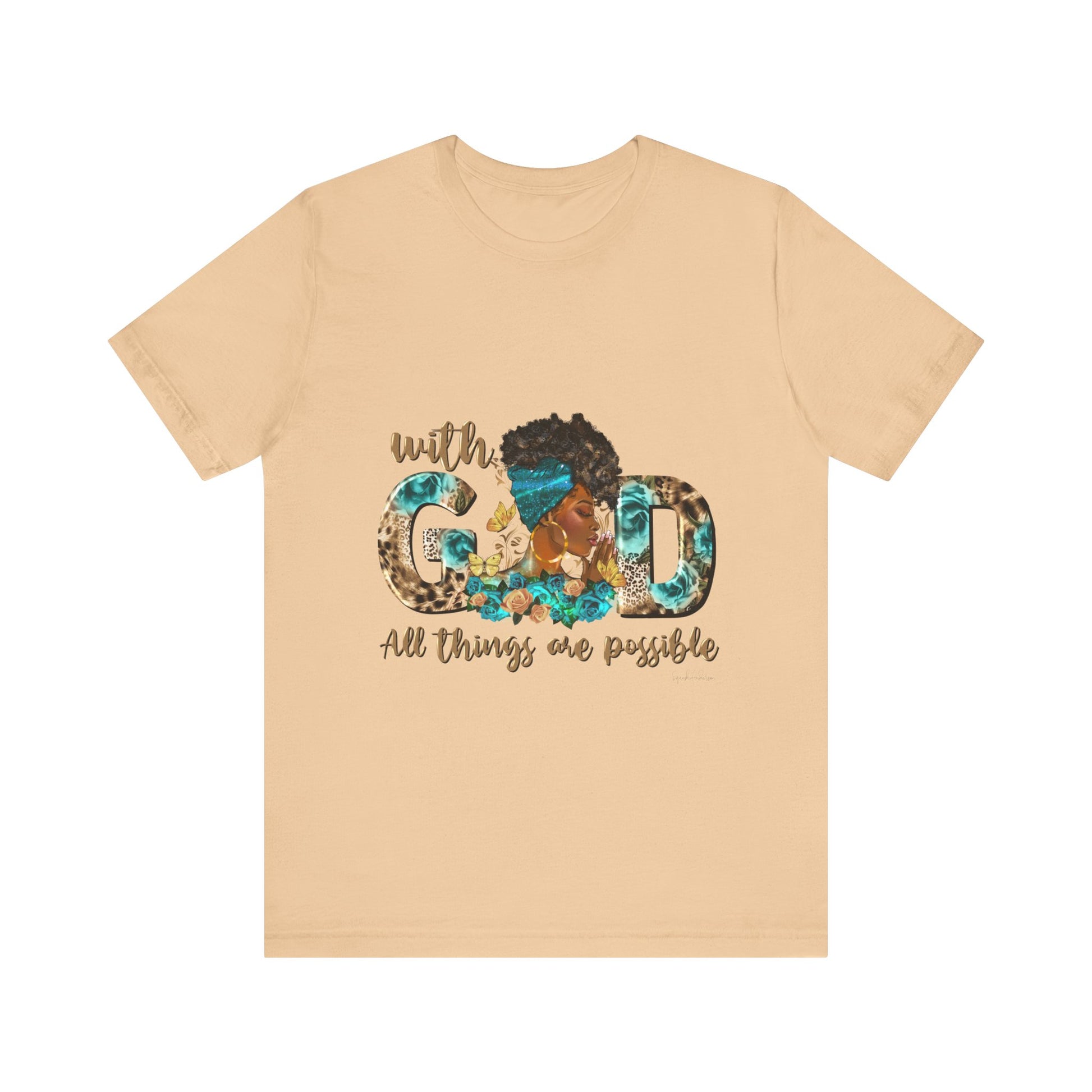 With God All things are possible Unisex Jersey Short Sleeve Tee image 12