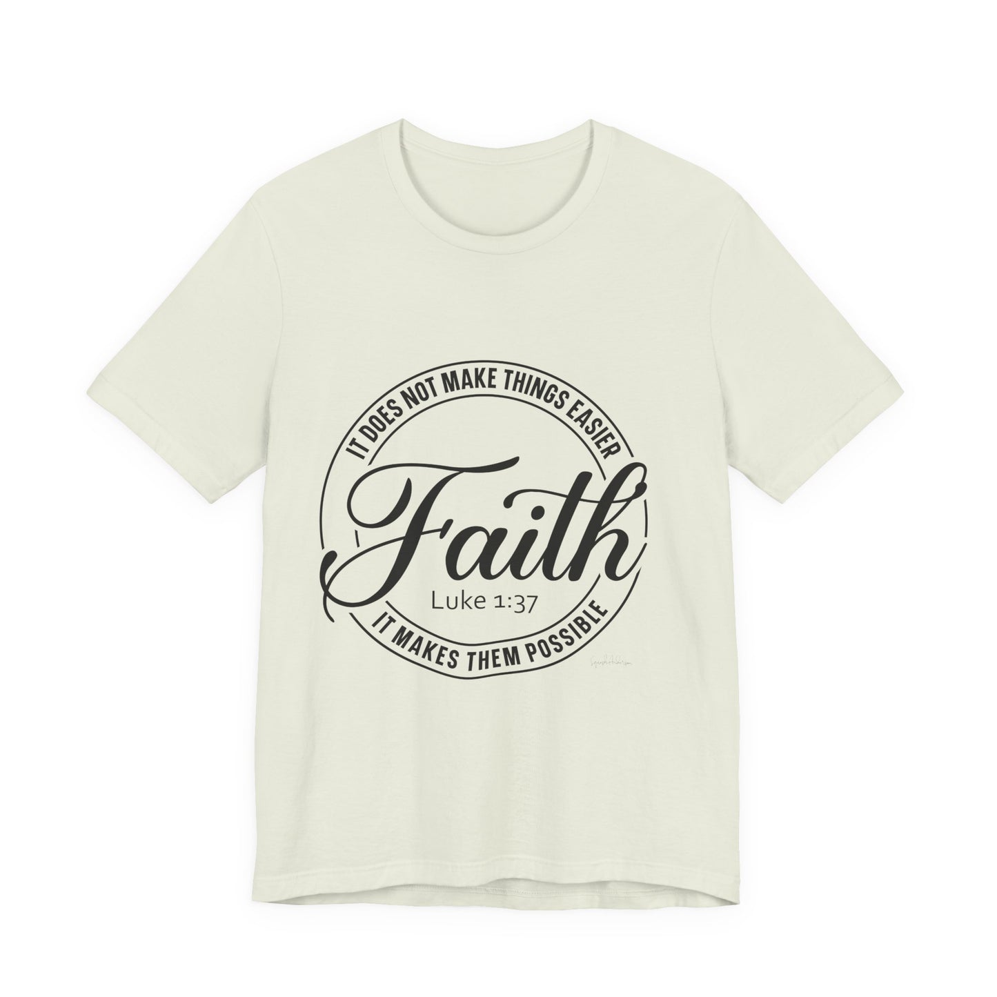 Faith Luke 1:37 Unisex Jersey Short Sleeve Tee image 14