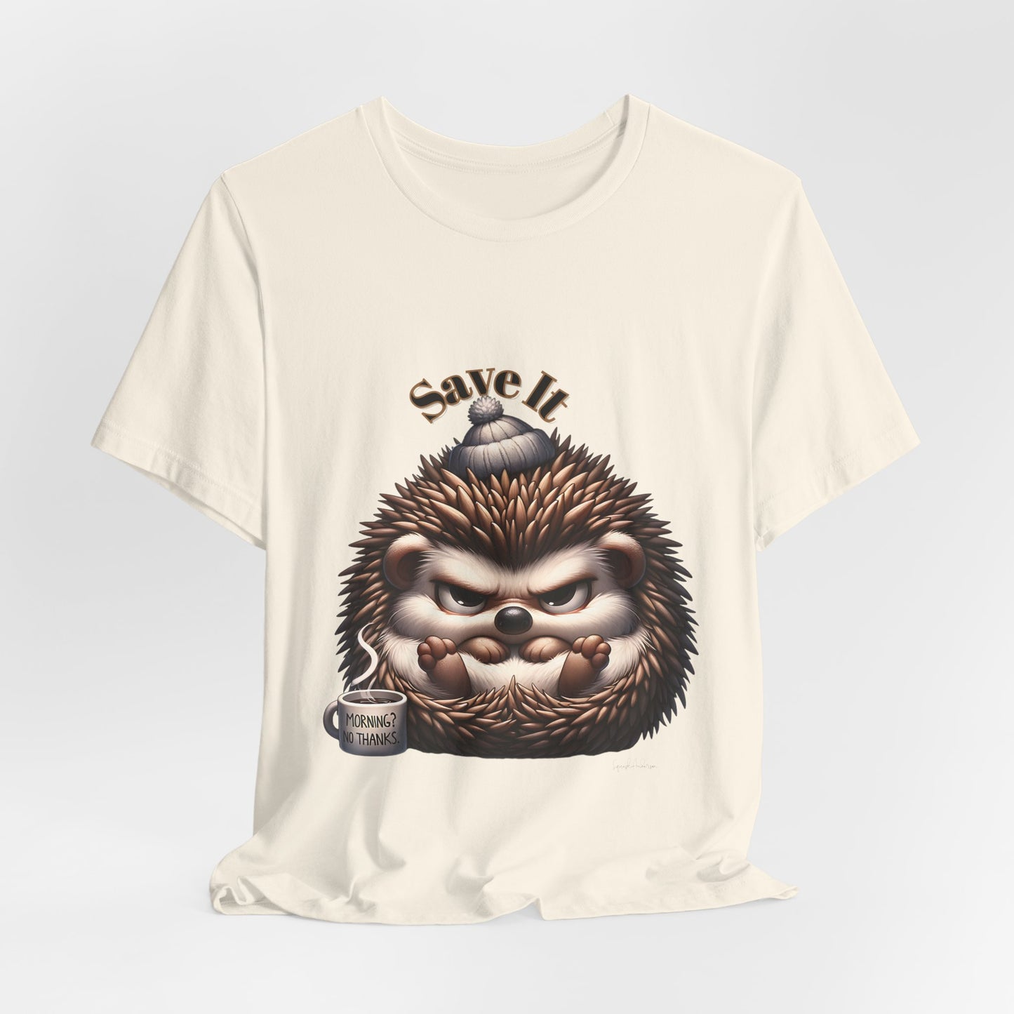 Grumpy Hedgehog Unisex Jersey Short Sleeve Tee image 0