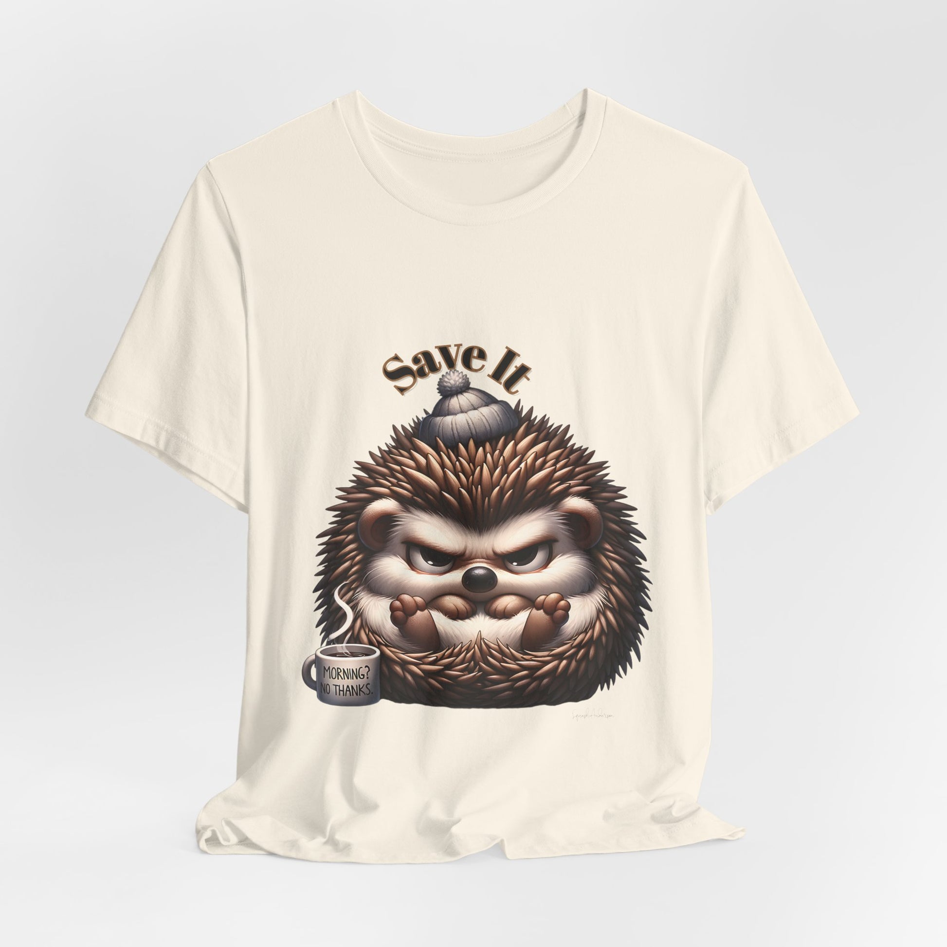 Grumpy Hedgehog Unisex Jersey Short Sleeve Tee image 0