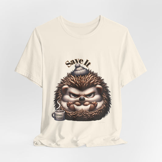 Grumpy Hedgehog Unisex Jersey Short Sleeve Tee image 0