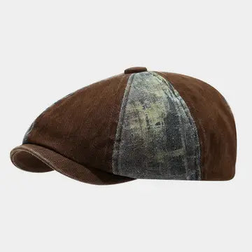 Vintage Washed Newsboy Cap For Men Women
