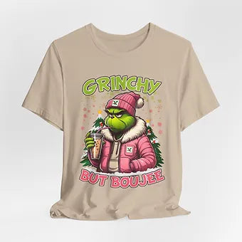 Grinchy But Boujee Unisex Jersey Short Sleeve Tee