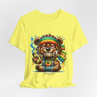 Bear 420 night front Unisex Jersey Short Sleeve Tee