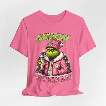 Grinchy But Boujee Unisex Jersey Short Sleeve Tee