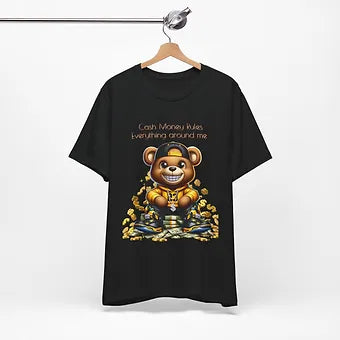 Money Rules Bear Unisex Jersey Short Sleeve Tee