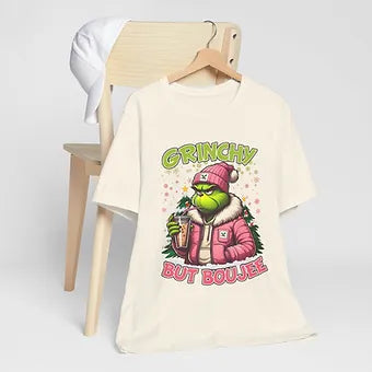 Grinchy But Boujee Unisex Jersey Short Sleeve Tee
