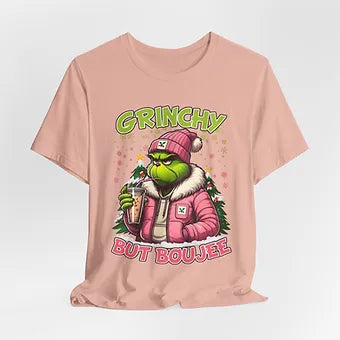 Grinchy But Boujee Unisex Jersey Short Sleeve Tee