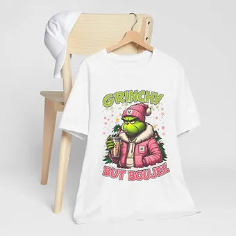 Grinchy But Boujee Unisex Jersey Short Sleeve Tee
