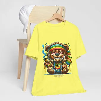 Bear 420 night front Unisex Jersey Short Sleeve Tee