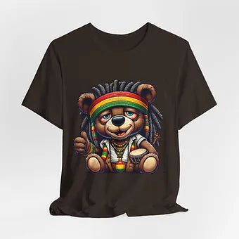 Rasta Bear 2 Unisex Jersey Short Sleeve Tee