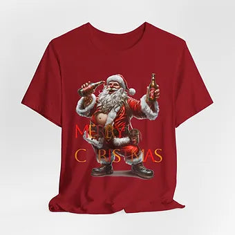Merry Christmas Santa Unisex Jersey Short Sleeve Tee
