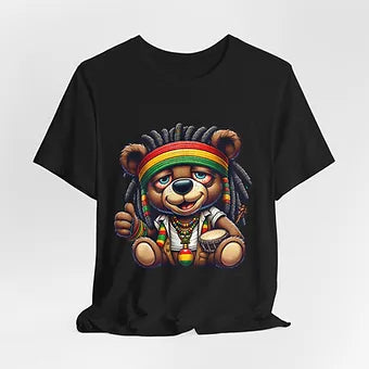 Rasta Bear 2 Unisex Jersey Short Sleeve Tee