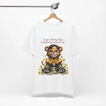 Money Rules Bear Unisex Jersey Short Sleeve Tee