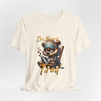 Beary Tired Unisex Jersey Short Sleeve Tee